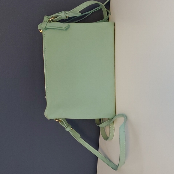 Old Navy Mint Green Fringe Crossbody Bag Convertible Clutch - Picture 3 of 7